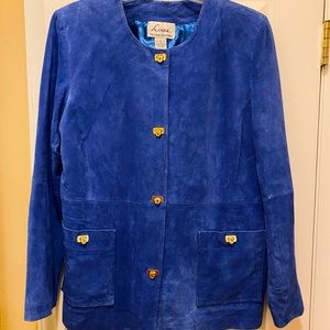 Linea by Louis Dell’Olio Blue Suede Jacket size L